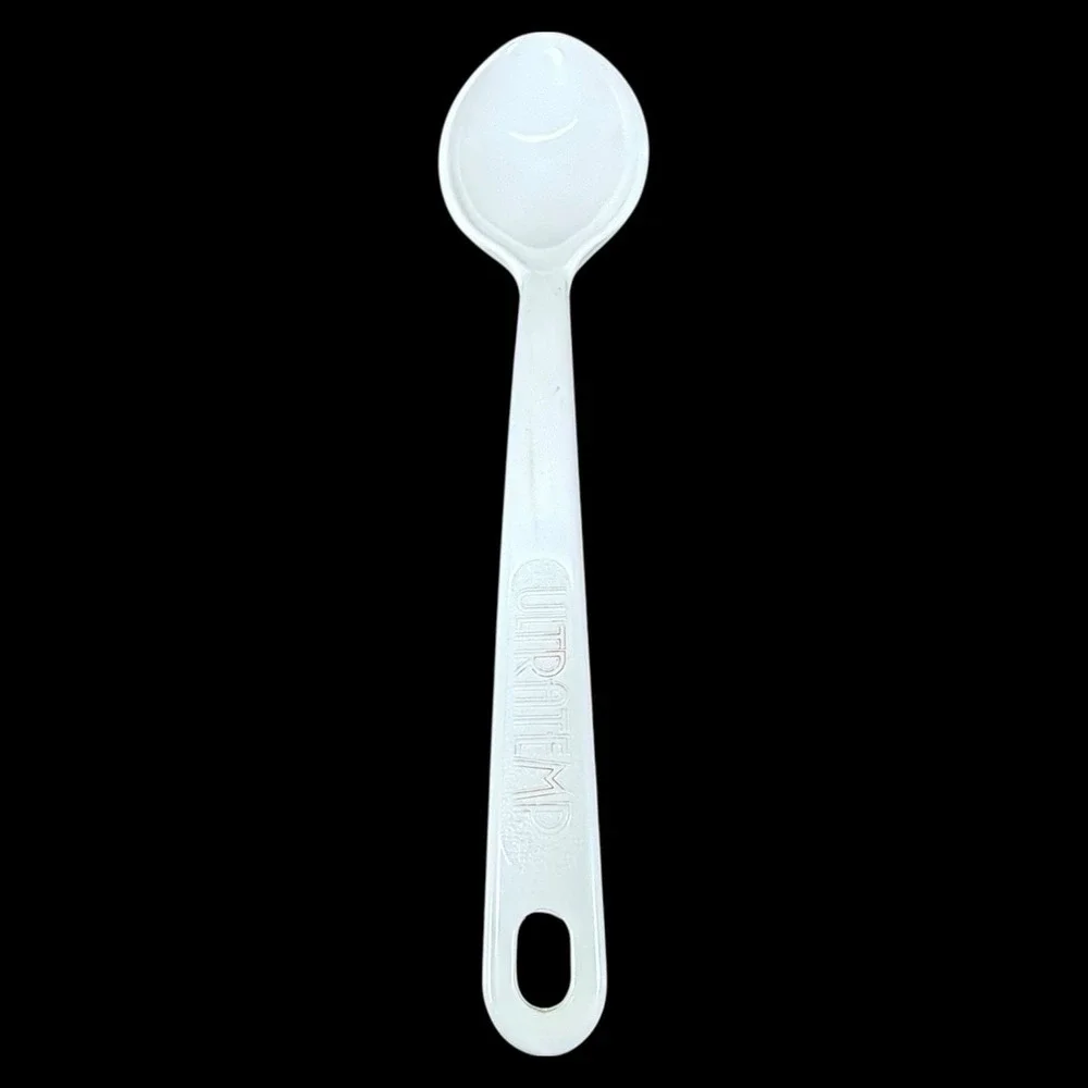 Vintage UltraTemp White Solid Serving Cooking‎ Spoon Plastic Robinson USA READ